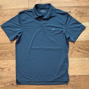 Vineyard Vines Navy Striped Polo Shirt